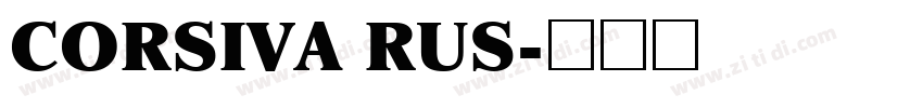 CORSIVA RUS字体转换